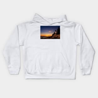 Sunset at Bass Harbor Lighthouse Kids Hoodie